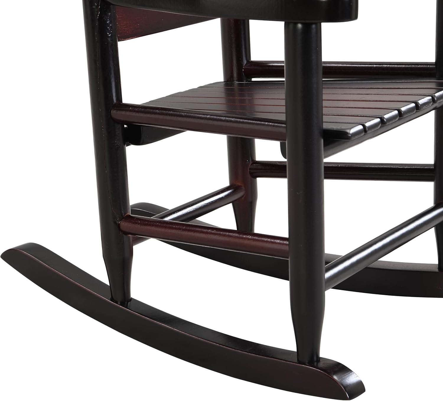 Kids Rocking Chair: Solid Hardwood Toddler Rocker with Slatted Back - Indoor Childrens Room Seating for 3-5 Year Olds