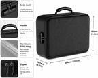 Fireproof Document Box with Lock, 8-Layer Waterproof Fire Resistant Safe Box, Upgraded Heat Insulated Storage Box, Portable Home Travel Organizer for Files, Certificates & Valuables - Black（Soft）