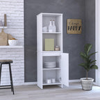 Farmhouse Kitchen Pantry Feery, Single Door Cabinet, Interior and External Shelves,for Kitchen Home