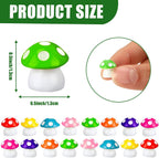 JUNEBRUSHS 120 Pcs Mini Resin Mushroom Colorful Fake Mushrooms Tiny Resin Mushroom Miniature Mushroom Figurines Mushroom Ornaments for Fairy Garden Landscape Crafts Party Favors