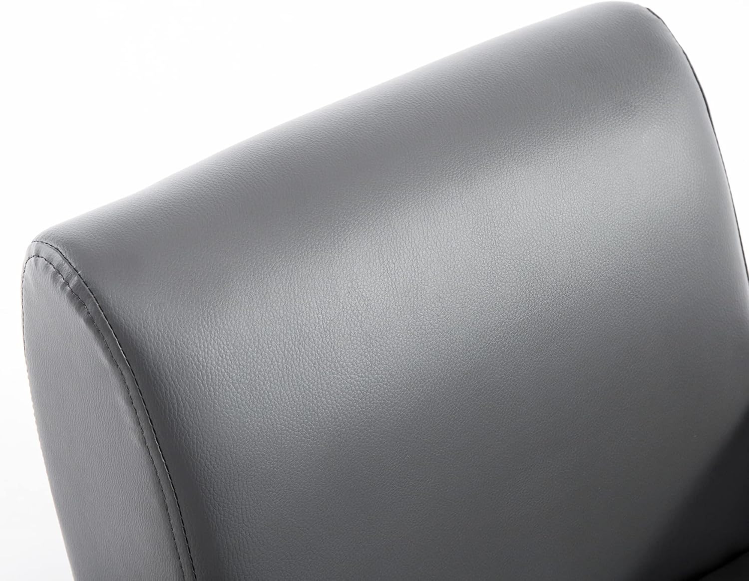 Qaba Kids Sofa Rocking Chair with Side Pocket, PU Leather Toddler Armchair for Children Grey