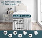 SKY BEDDINGS Dorm Room Bed Skirt - College Dorm Bed Skirt - Twin XL, Extra Long - 32 Inch Drop - 100% Microfiber - White