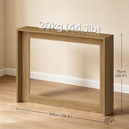 YATINEY Narrow Console Table, 39.4'' Small Farmhouse Entryway Table, Wooden Console Table Entryway, Slim Farmhouse Couch Table Behind Sofa for Living Room, Hallway, Foyer, Light Walnut CT36VV