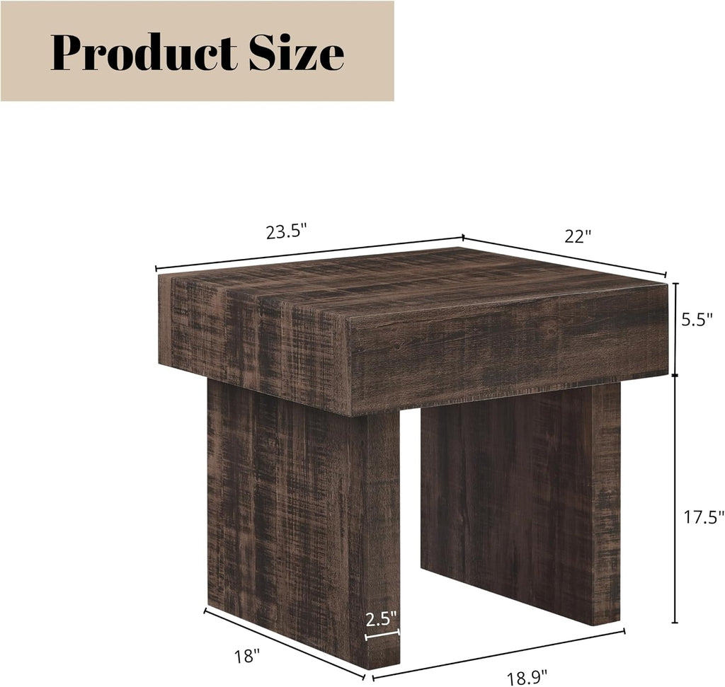 Roundhill Furniture Athens Modern Accent End Table, Walnut