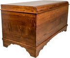 Rustic Red Door Co. Cedar Hope Chest with Waterfall Top, Amish Made Wooden Storage Trunk Box for Bedroom, Blanket, Clothes, Anti-Slam Hinges and Lock, 36", Brown Maple Wood, Asbury Stain