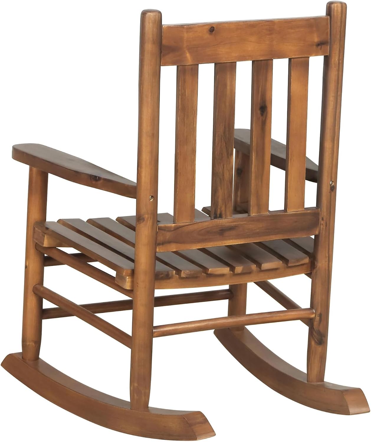 Golden Brown Slat Back Youth Rocking Chair
