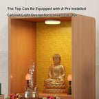 Meditation Table, Altar Table with Drawer,Used for Meditation and Prayers, Bamboo Furniture for Displaying Jars, Plants and Books(Yellow,30x30x40cm/12x12x16in)