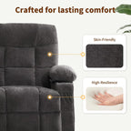 Power Lift Recliner Chair for Elderly with Massage and Heat, Comfortable Electric Power Reclining Chair with Side Pockets,2 Cup Holders and USB Charging Port for Living Room (Grey)