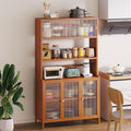 Narrow Kitchen Pantry Storage Cabinet, Sliding Racks with Door, Kitchen Pantry Cabinet with Doors and Drawers, Cupboard for Dining Room Living Room Furniture