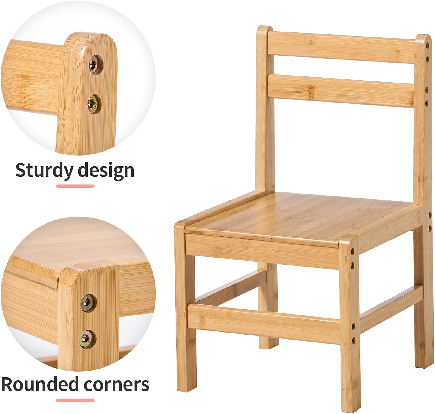 UNICOO Bamboo Toddler Desk and Chair Set with Lift-Top Storage, Kids Study Table with Hutch and Bookshelf, Writing Reading Art Desk for Boys and Girls Ages 3-8