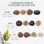 12PCS DIY Rocks for Engraved Inspirational Polished Garden Stones, Natural Encouragement Personalized Healing Decor River Stone - Unique Gift for Friends Arts Crafts (12 Different Words) (Colorful)