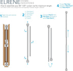 Elrene Home Fashions Cordelia Adjustable Single Curtain Rod with Globe Ball Finials, 1 Inch Diameter, Antique Pewter, 48"-86"