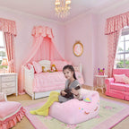 Stuffed Animal Storage Bean Bag Chair Cover for Kids Pink Unicorn Beanbag Chair for Girls Large Size Toy Organizer Cover Only Without Filling