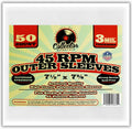 100-Pack 45 RPM Vinyl Record Outer Sleeves 7 Inch Clear Protective Bags