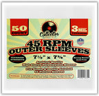 100-Pack 45 RPM Vinyl Record Outer Sleeves 7 Inch Clear Protective Bags