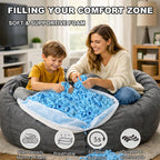20lbs Bean Bag Filler – Bulk Soft Shredded Memory Foam for Pillows, Couch Cushions, Punching Bag, Dog Beds & Crafts, Clean Fluffy Stuffing for Home Refill Projects