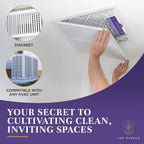 Relaxing Lavender Whole Home Aromatherapy | Furnace Filter Scent & AC Air Freshener Whole House | HVAC Duct Odor Eliminator for Lasting Freshness | Filter Fresh 6 Pack by Ash Harbor