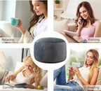 WhatsBedding 3 ft Bean Bag Chair,Large Bean Bag Chairs for Adults with Memory Foam Filling,Lazy Bean Bag Sofa for Living Room,Ultra Soft Velvet Fabric,Pull-Handle,Side-Pocket - 3 Foot,Dark Grey
