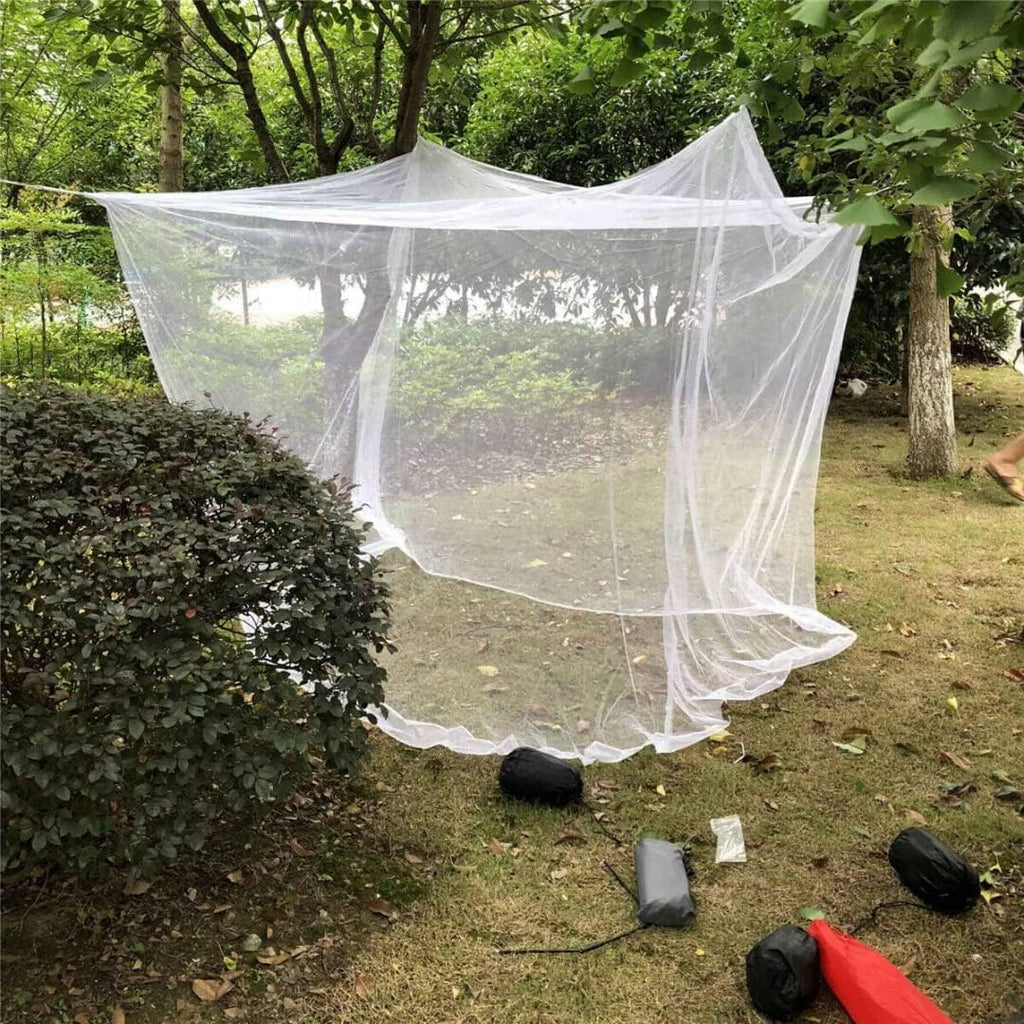 Premium Bed Mosquito Net – Full & Queen Size, Elegant White Rectangular Canopy, 360° Protection with Breathable Mesh and Easy Installation