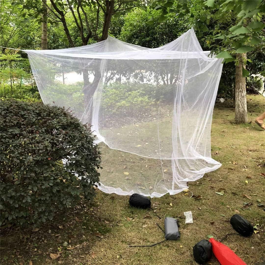 Premium Bed Mosquito Net – Full & Queen Size, Elegant White Rectangular Canopy, 360° Protection with Breathable Mesh and Easy Installation