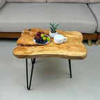 Live Edge Cedar End Table,Natural Wood Side Table,20" L x 14" W x 20" H Unique Desktop Nightstand Plant Stand for Living Room, Bedroom, Home, Office (20" L x 14" W x 20" H)