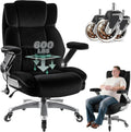 Fabric Big and Tall Office Chair 600LBS Capacity with 5D Flip Arms,Heavy Duty Cloth Computer Chair,Plus Size High Back Desk Chair with Wide Pocket Spring Seat