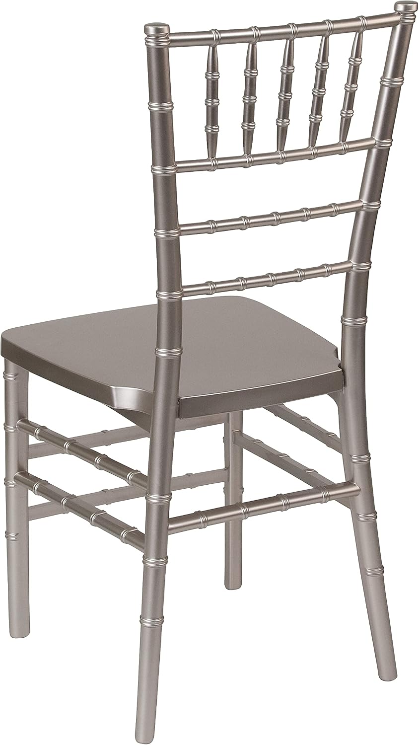 Flash Furniture HERCULES PREMIUM Series Pewter Resin Stacking Chiavari Chair