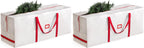 Zober Large Christmas Tree Storage Bag - Fits 9 Ft Artificial Trees - Plastic, Waterproof Christmas Tree Bag For Storage Box For Xmas - Strong, Durable Handles - Label Card Slot - White (Pack of 2)