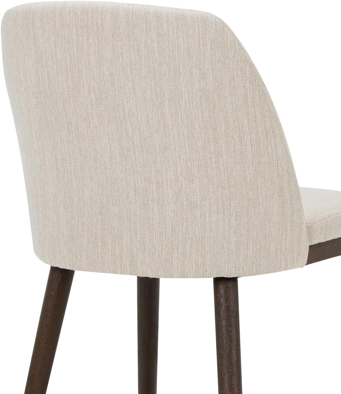 Upholstered Dining Chairs Set of 4 - Modern Dining Room Chairs, Mid-Back Restaurant Kitchen Chairs with Wooden Legs, Beige