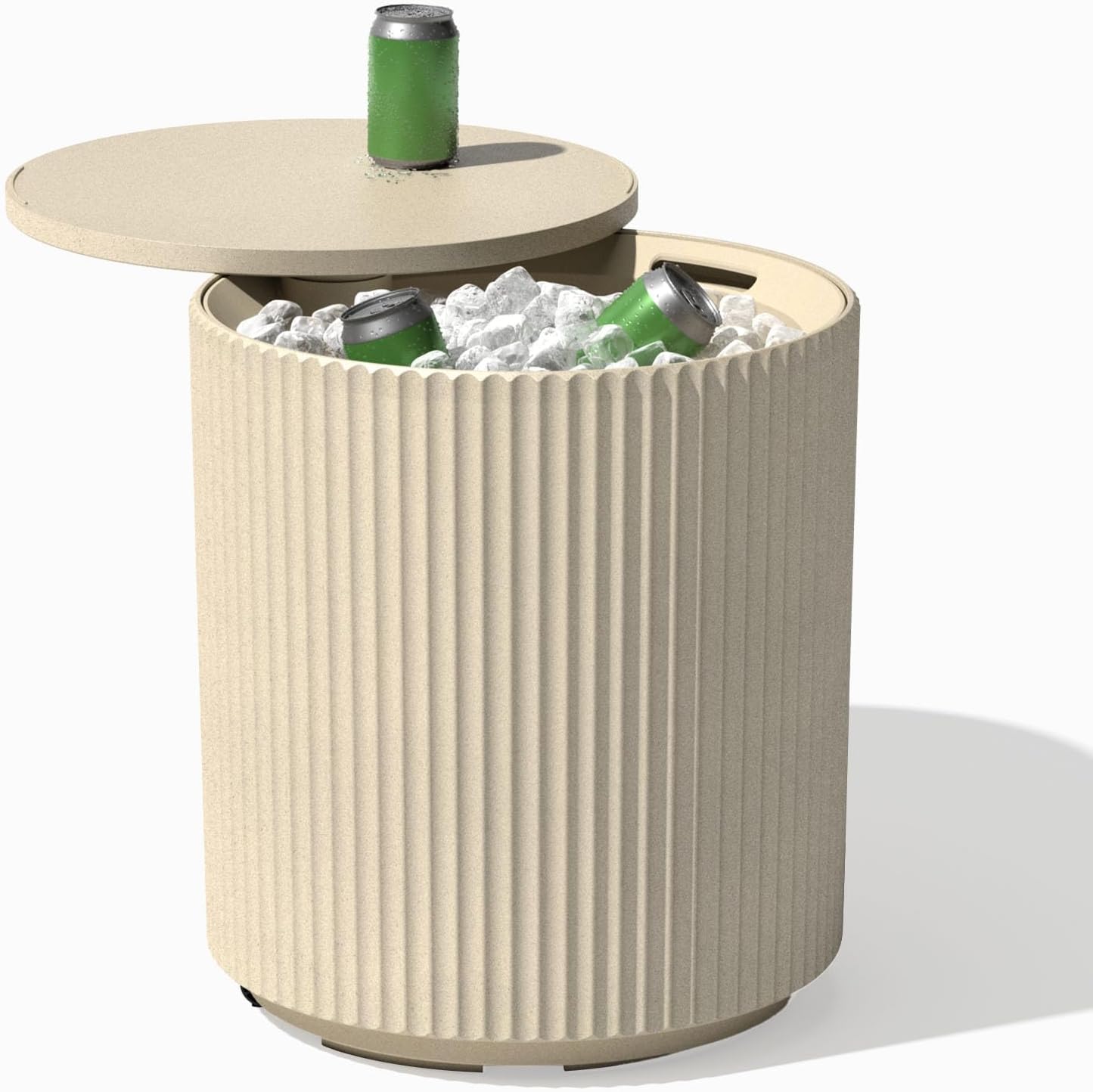 Veradek Cooler Side Table - Outdoor Cooler Table and Ice Chest | Features a Swivel-Top Lid That Keeps Drinks Cool for Up to 12 Hours, Perfect for Porch, Poolside, or Patio Use