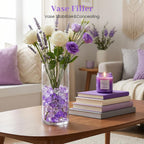 DomeStar 150PCS Fake Ice, Vase Filler Purple Fake Diamonds Plastic Clear Gems Crystals for Table Scatter Decoration
