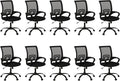 Bonzy Home Ergonomic Conference Room Chairs Set of 10, Rolling Office Chairs with Wheels, Mesh Computer Desk Chair with 360°Swivel, Height Adjustable, 10 Pack