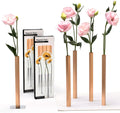 PELEG DESIGN Magnetic Bud Vase Set (Gold) - Unique Home Decor Gift & Modern Table Centerpiece - 10 Aluminum Single Stem Vases - 9.4" Tall Gravity Defying Decor