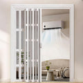Large PVC Accordion Door for Room Dividers, Room Divider Sliding Door for Interior & Outdoors, Customizable Bifold Doors for Balcony, Kitchen, Laundry Room, Basement, 50" Wx95 H