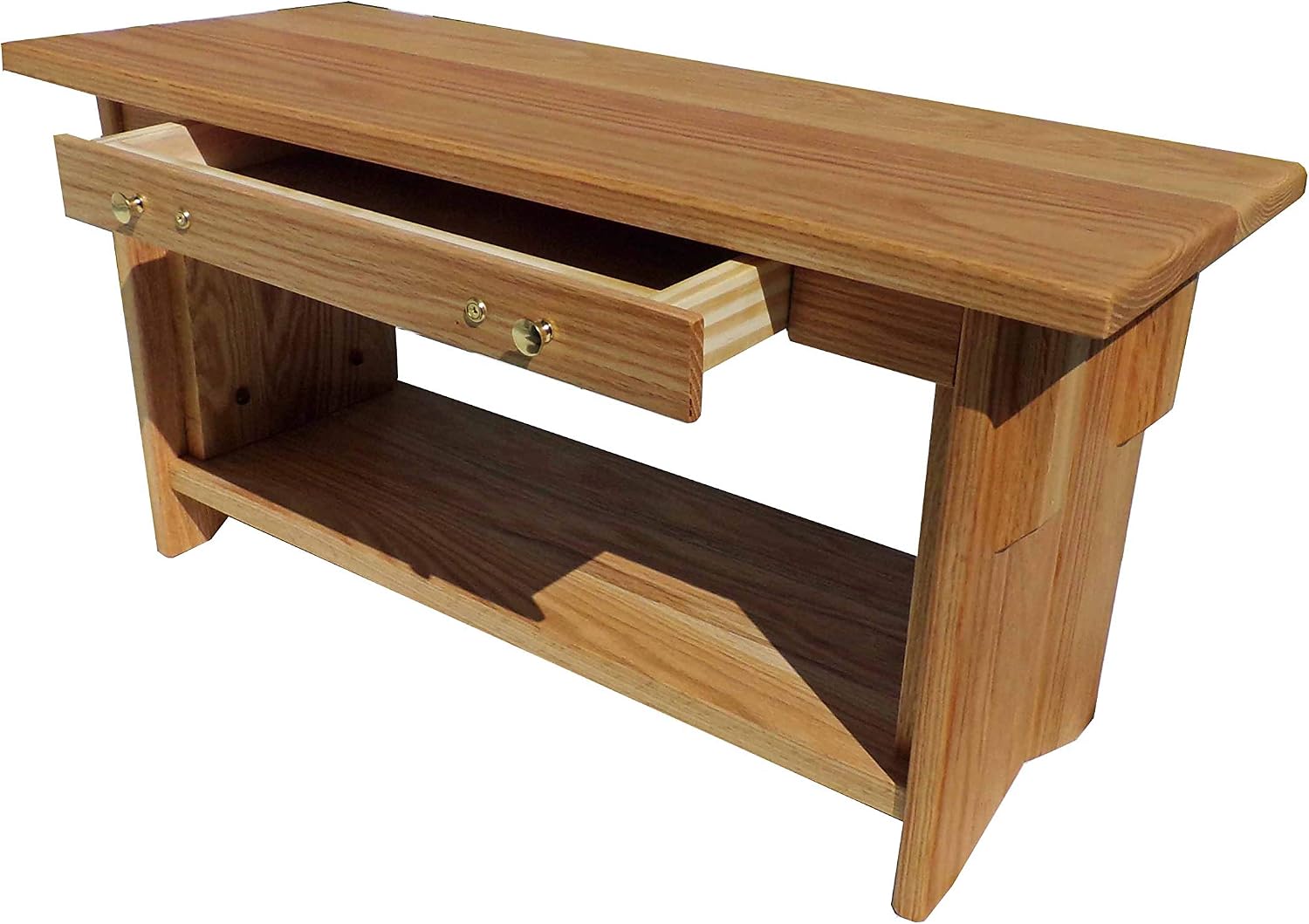 Meditation Bench ~ 14" Tall Personal Altar Table by EarthBench: RED Oak (28" by 11" by 14" Tall)