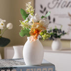 Ceramic Bud Vase Set of 12, White Small Vases | Mini single stem vases for flowers, wedding centerpieces, dining table, shelf display, modern decor accents
