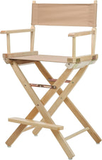 Casual Home 24" Director's Chair Natural Frame with Tan Canvas, Counter Height