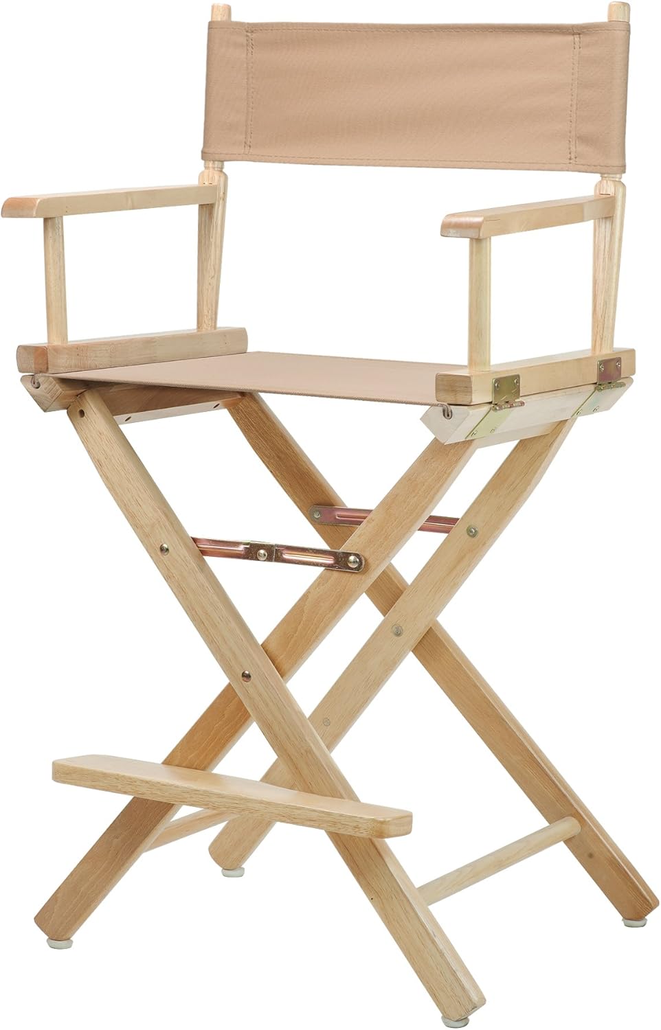 Casual Home 24" Director's Chair Natural Frame with Tan Canvas, Counter Height
