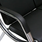 Peach Tree Black Leather Executive Side Reception Chair Office Waiting Room Guest Reception, Salon Barber Office Waiting Chair Bank Hall Airport Reception Waiting Chair 2 Seat Bench
