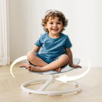 Spinning Chair for Autistic Kids, Sensory Toys for Kids with Autism, Baby Swivel Chair Sit and Spin Toys for Toddlers 3+, Balance Coordination Focus Training (White)
