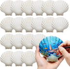 Large Seashells for Crafts 20 PCS, 4–5 Inch Scallop Shells Natural White for DIY Painting, Beach Decor, Wedding Party Supplies, Home Decor