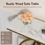41.3" Console Table, Modern Sofa Table with Circle Base, 4-Tier Narrow Entryway Table for Hallway, Slim Industrial Accent Table with Storage Shelves for Living Room, White & Gold