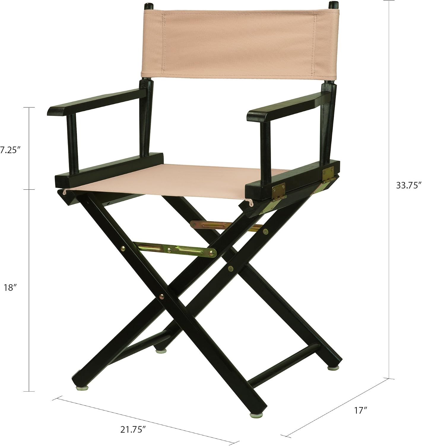 Casual Home 18" Director's Chair Black Frame with Tan Canvas
