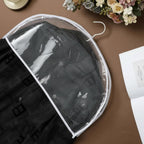 Patelai 8 Pcs 2" Gusseted Shoulder Covers for Hanging Clothes 24" x 12" Plastic Garment Dust Covers Protectors for Closet Storage Suit, Coats, Jackets, Dress Closet Storage (Transparent)
