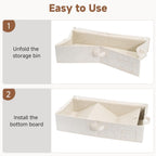 StorageWorks Under Bed Storage Containers - Underbed Storage with Handles and Label Holder, 2 Pack Ultra-thick Fabric Underbed Bins, Closet Organizer for Clothes, Blankets, Sweater