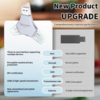 USB Flash Drive for iPhone/iPad, MFi Certified 3in1, 256GB, Silver | External Memory Photo Storge Keeper, Type c/USB 3.0 High Speed, Compatible with Android/PC, Picture/Video/Data Backup