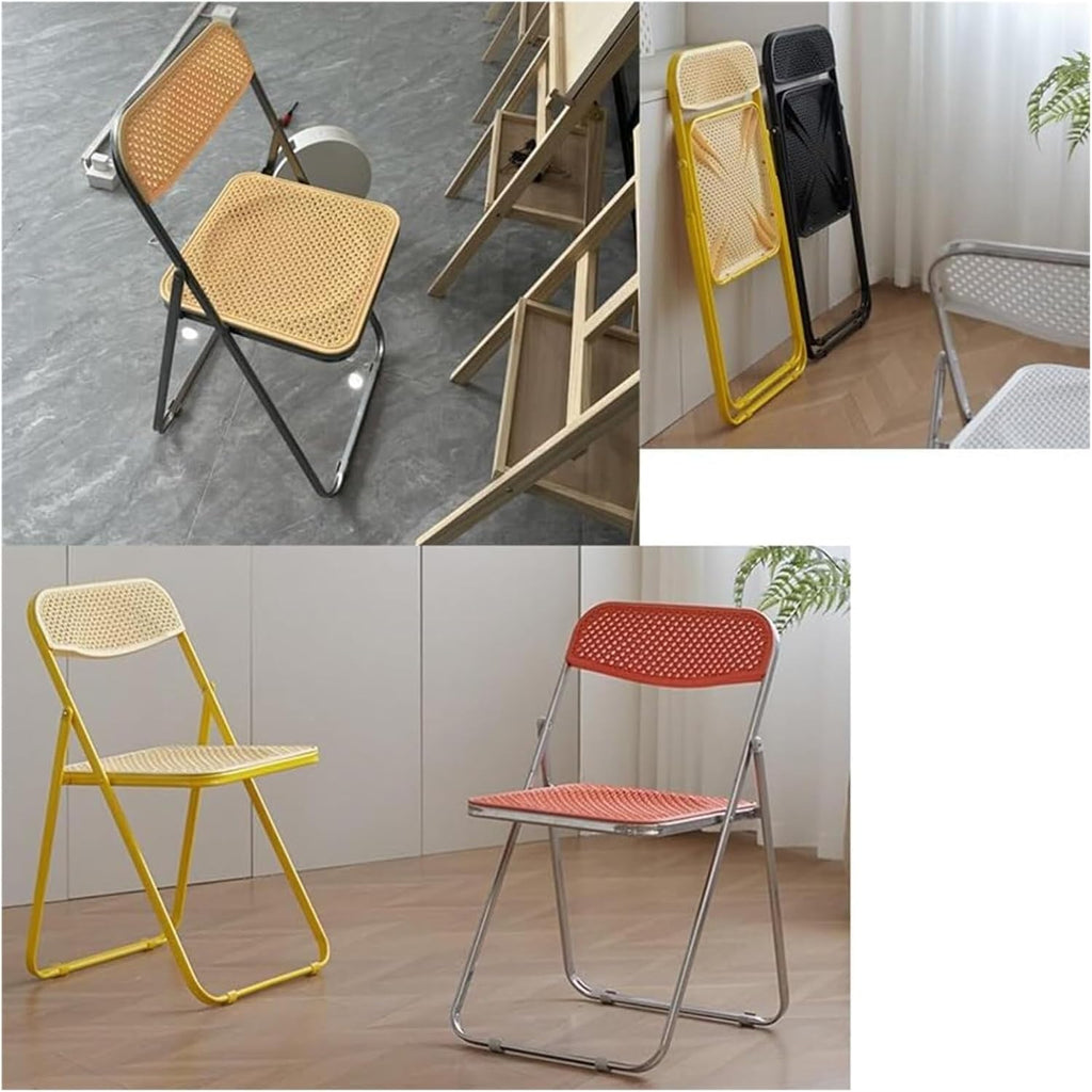 2 Pack Black Folding Chair Indoor Outdoor Portable Stackable Seat with Steel Frame for Office Wedding Picnic Kitchen Dining(Capacity 200 pounds)