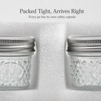 4 oz Glass Jars with Lids, 6 Pack Small Mason Jars with Gift Bags & Tags, Rustproof Airtight Mini Glass Jars, Straight Sided Jelly Jars for Baby Food, Spice, Jam, Candle Making & Favors