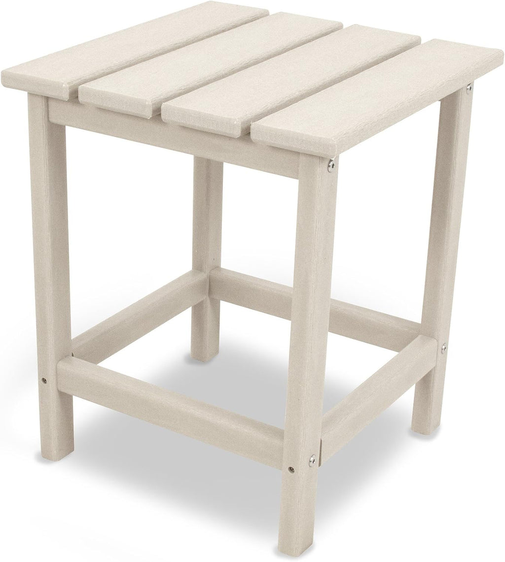 Polywood Adirondack Chair & 18" Side Table Bundle, Sand