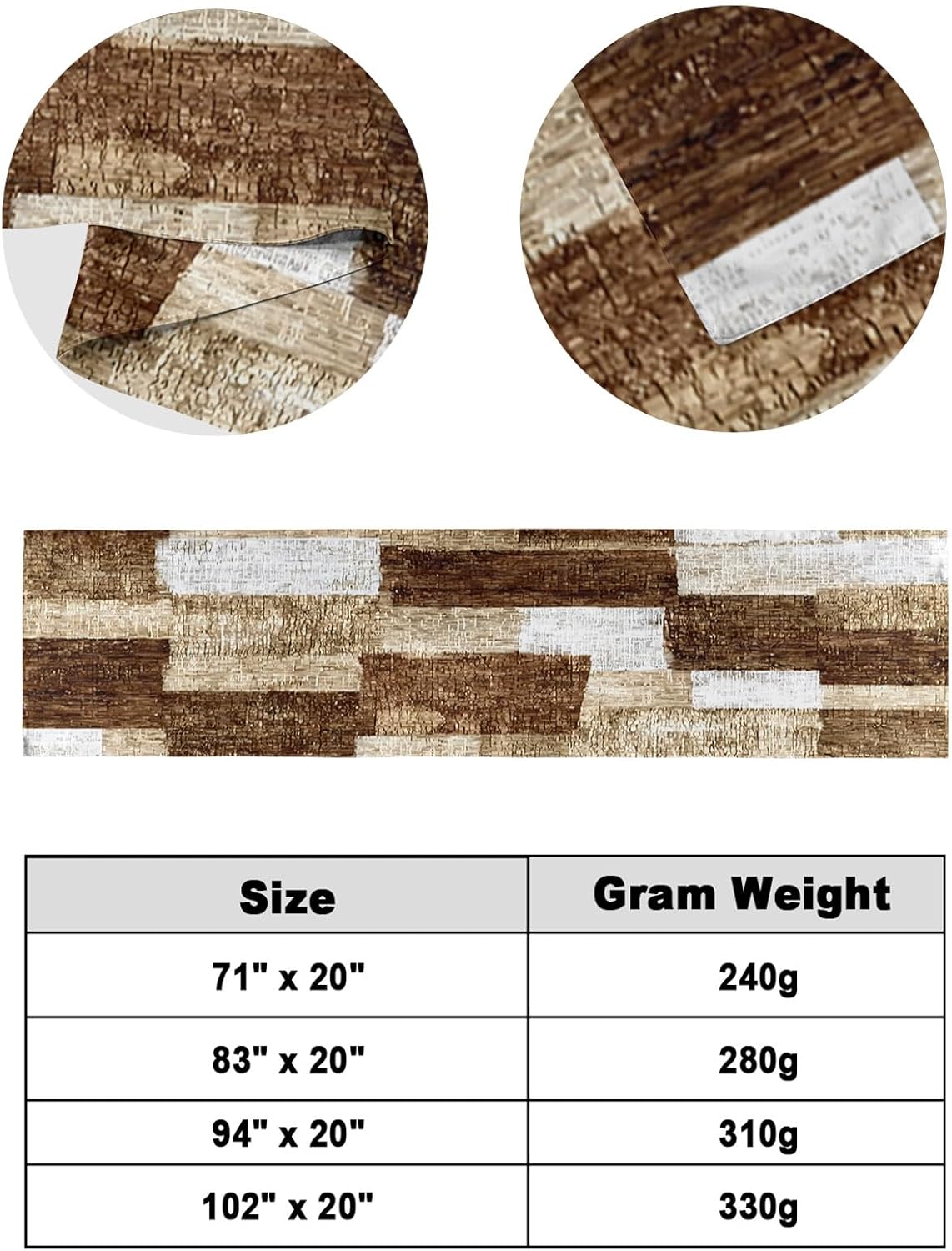Bed Runner for Queen Size Beds, Patchwork Texture Decorative Bed Runners Scarves for Bedroom, Retro Rustic Blocks Abstract Linen Brown Washable Bedding Scarf Cover